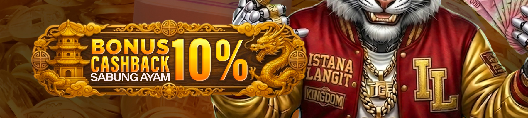 BONUS CASHBACK 10% SABUNG AYAM